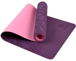 YoZenga Premium Mat Mandala Purple/Pink - Yoga Mat - Extra Dikke Antislip TPE Sportmat - Duurzaam & Lichtgewicht - Inclusief Draagriem — cadeau in Sport & Outdoor