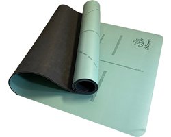 YoZenga Premium Rubber Yoga Mat – Ohm Moss Green – sportmat – Fitnessmat – Pro Grip – Extra Breed – Hygiënisch – Inclusief draagriem — cadeau in Sport & Outdoor