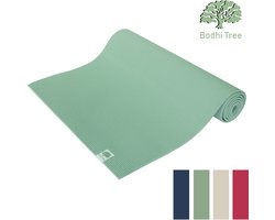 Bodhi Tree Yogamat 6 mm (183 × 61 cm) - Extra dik & antislip - Inclusief draagriem - Mint Groen — cadeau in Sport & Outdoor