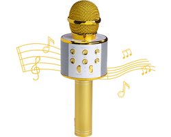 Denver Karaoke Microfoon Bluetooth - Draadloos - Karaoke Set - Ingebouwde Speaker - AUX - MicroSD - KMS20 - Goud — cadeau in Gadgets