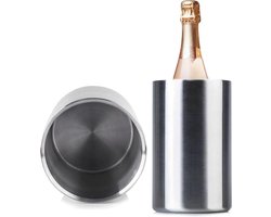 Dubbelwandige RVS Wijnkoeler - Excellent Houseware Wijnkoeler - Koeler - 1600ML - Ø 12 × 19 cm - Champagnekoeler van RVS - Champagne-ijs emmer - Champagne en Cocktails - Houd je Wijn, Champagne of Rosé koel - Feestaccessoire — cadeau in Koken & Dineren