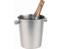 APS Wijnkoeler - matte RVS flessenkoeler met handgrepen - 20 x 20 x 20,5 cm - 4 liter — cadeau in Koken & Dineren