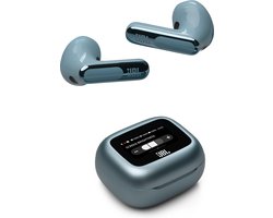 JBL Live Flex 3 - Draadloze Noise Cancelling Oordopjes - Oortjes Draadloos - Bluetooth - Open-fit - Smart Charging Case met Display - 50 uur batterij - Blauw — cadeau in Elektronica