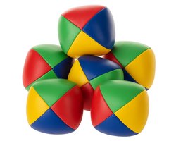 Jongleerballen - 6x stuks - gekleurd - ballen gooien - jongleren - speelgoed — cadeau in Spellen & Speelgoed