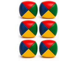 Jongleerbal - 6x - gekleurd - D6,5 cm - sport en spel ballen — cadeau in Spellen & Speelgoed