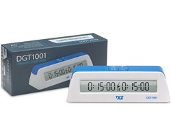 Schaakklok DGT 1001 blauw/wit — cadeau in Spellen & Speelgoed