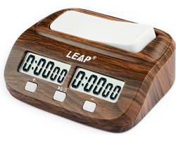 Schaakklok - Digitaal - Timer - Schaken - Plastic - Houten Kleur — cadeau in Spellen & Speelgoed