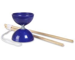 BS Toys Diabolo Rubber - Speelgoed - Buitenspeelgoed voor Kinderen - Met Houten Stokjes - Voor Jongens en Meisjes - Vanaf 6 Jaar - Blauw - Circus speelgoed - Buiten speelgoed - Buitenspel - Buiten Spellen - Tuin Speelgoed - Cadeau kind — cadeau in Spellen & Speelgoed