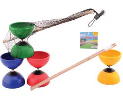 Diabolo Gekleurd met Houten Stokjes — cadeau in Spellen & Speelgoed