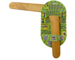 Handbeschilderde boemerang Wallaby Boomerang Vintage WB103 Hout 34 cm — cadeau in Spellen & Speelgoed