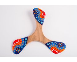 Handbeschilderde boemerang Wallaby Boomerang Wankura WB101 Hout 22 cm — cadeau in Spellen & Speelgoed