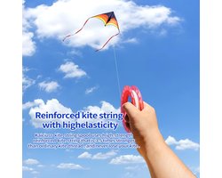 Vliegerset Kinderen - Vliegerpoel Set - Buiten Spelen - Versterkte Vliegerdraad - 4 Stuks - Meerkleurig — cadeau in Spellen & Speelgoed