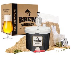 Brew Monkey Basis Tripel - Bierbrouwpakket - Zelf Bier Brouwen Bierpakket - Gadgets Mannen - Vaderdagcadeau - Verjaardagscadeau voor Mannen - Origineel bier Cadeau - Verjaardag cadeau — cadeau in Kookcadeaus