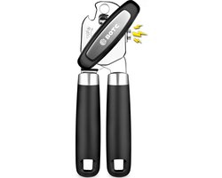 BOTC Blikopener - Met krachtige magneet - Veilig - Opent zonder scherpe randen - RVS - Silicone - Zwart — cadeau in Cadeau-ideeën
