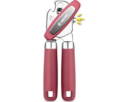 BOTC Blikopener - Met krachtige magneet - Veilig - Opent zonder scherpe randen - RVS - Silicone - Rood — cadeau in Cadeau-ideeën