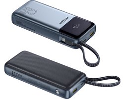 2x Phreeze 67W Powerbank voor Laptop - 65W Input & 67W Output - Vaste USB-C Kabel & LED Display - Draagbare Oplader - Externe Accu - Powerbank 20000 mAh — cadeau in Gadgets