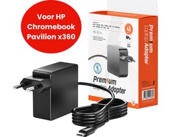 45W USB-C Laptop oplader voor HP Chromebook x360 en Pavilion x360 – Alle modellen vanaf 2018 – Kabel + Adapter — cadeau in Cadeau-ideeën