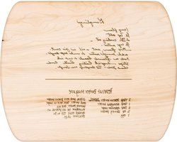 Snijplank Recept - Houten Keukenplank - Koken en Bakken - Gepersonaliseerd Ontwerp - 21 cm Rond - Esdoorn — cadeau in Kookcadeaus