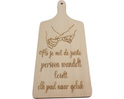 Snijplank - Broodplank - Spreuk -Seveerplank - Huwelijk - Samenwonen - Tekst - Geschenk - Gegraveerd - - Gepersonaliseerd Cadeau — cadeau in Kookcadeaus