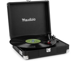 Platenspeler met speakers - Vintage platenspeler met koffer - LP speler - 33/45/78 RPM - RCA - Retro Record Player met Auto-Stop - Koptelefoon aansluiting — cadeau in Games, Films & Muziek