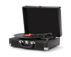 G&G platenspeler - Platen - Vinyl - LP - Voorversterker - 2 ingebouwde speakers - Auto stop - Bluetooth - Retro - Koffer - AUX — cadeau in Games, Films & Muziek