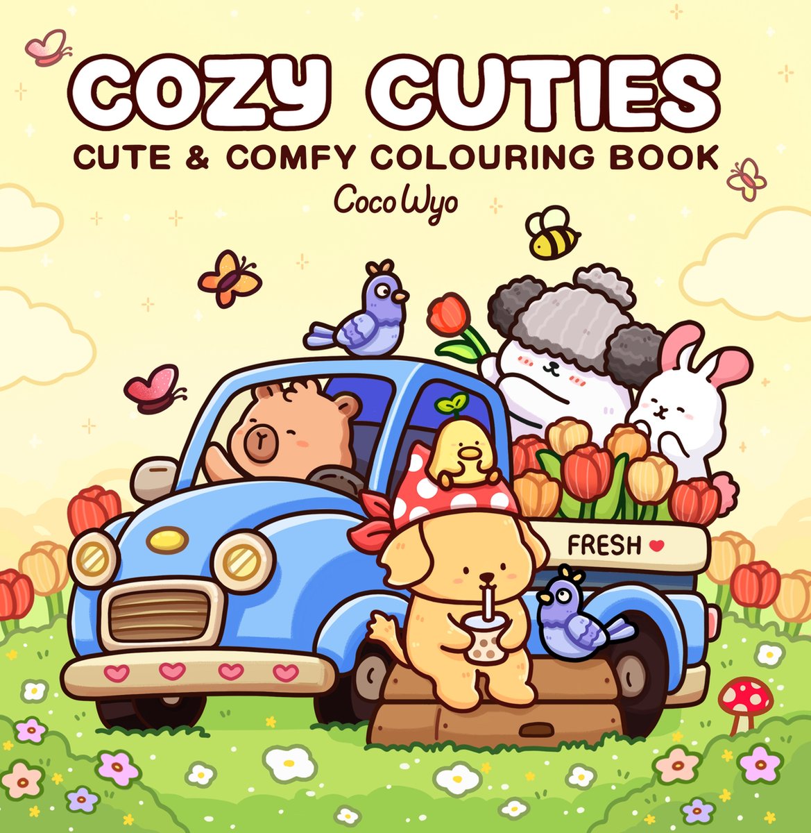 Cozy Cuties - Kleurboek voor alle leeftijden - 45 handgetekende pagina's