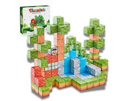 TilesMinds® - Magnetische blokken - 104 stuks - Magnetic cubes - Magnetisch bouwspeelgoed - Magnetisch speelgoed - Magnetic tiles - Magneten speelgoed - Montessori speelgoed - Educatief speelgoed - Magnetische bouwstenen - Craft je eigen wereld — cadeau in Spellen & Speelgoed