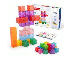 Magnetisch speelgoed – magnetisch bouwspeelgoed 32 stuks – magnetische bouwstenen - transparant - magnetische blokken – montessori speelgoed – magneten speelgoed — cadeau in Spellen & Speelgoed