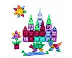 Magna Minds Mini - Travel set/Reisset - 70 stuks - Magnetic Tiles - Magnetisch Speelgoed - Constructie speelgoed - Magnetische tegels - Montessori speelgoed - Magnetische bouwstenen - Speelgoed Kinderen — cadeau in Spellen & Speelgoed
