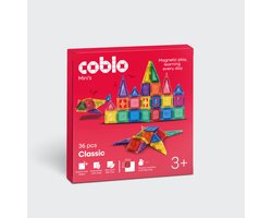 Coblo – Mini Magnetic Tiles – Classic Mini 36 stuks – Magnetische Tegels – Montesorri Speelgoed - Magnetisch speelgoed – Vanaf 3 jaar — cadeau in Spellen & Speelgoed