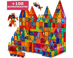 By Baboo® Magnetic Tiles 100 stuks + Bouwclub toegang - Magnetische Tegels Speelgoed Blokken - Magna Magnetisch Cadeau Jongens Meisjes Constructie - Montessori Mind Educatief Kinderspeelgoed 3 Jaar, 4 jaar, 5 jaar, 6 jaar, 7 jaar, 8 jaar, 9 jaar — cadeau in Spellen & Speelgoed
