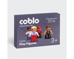 Coblo - Magnetic Tiles – Mini Figuren 4 stuks – Uitbreiding voor Magnetische Tegels – Montesorri Speelgoed - Magnetisch speelgoed – Vanaf 3 jaar — cadeau in Spellen & Speelgoed