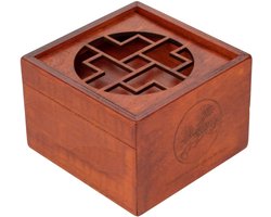 Houten Puzzeldoos met Geheimvak als Geschenkverpakking 11x11x7.5 cm — cadeau in Spellen & Speelgoed
