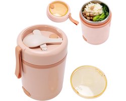 Draagbare Elektrische Lunchbox voor het Verwarmen van Voedsel, RVS Zelfverwarmende Maaltijdcontainer met Lepel, Ideaal voor Werk en Reizen — cadeau in Kookcadeaus