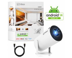 Cahaya 2026 vernieuwd model + HDMI kabel - Pro versie - Mini Beamer - mini projector - draagbare beamer - projector / beamer - Geïntegreerd Android 14.0 systeem - Screen mirroring smartphone - Home cinema — cadeau in Elektronica
