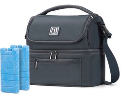Brisby Kolftas 11 Liter – Koeltas voor Moedermelk & Borstkolf – 2 Geïsoleerde Vakken – Inclusief 2 Koelelementen – Tot 10 Uur Koel - Urban Blue — cadeau in Cadeau-ideeën