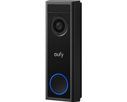 eufy C30 2K Draadloze Video Deurbel - 2K FHD - Accu - Zwart - Op batterijen - 16:9 Uitgebreid beeld - Eenvoudige installatie - Live videogesprek - Mens- en bewegingsdetectie - Compatibel met HomeBase S380 - Geen abonnementskosten — cadeau in Elektronica