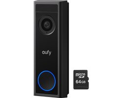 eufy C30 2K Draadloze Video Deurbel 2K FHD - Accu Zwart + SD card 64 GB - geen Homebase nodig - Bundel — cadeau in Elektronica