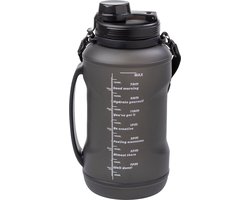Duradis - Opvouwbare waterfles - Drinkfles - Waterzak - Duurzaam - Siliconen - 2000 ml - Zwart — cadeau in Sport & Outdoor