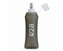R2B Soft Flask 250 ML - Drinkfles Hardlopen - Opvouwbare Waterfles - Flexibele Drinkfles - Bidon/Drinkzak - Antraciet — cadeau in Sport & Outdoor