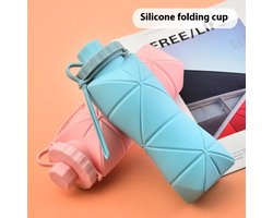 Opvouwbare Siliconen Waterflessen – Topkeuzes voor Reizen & Sport - Lekt NIET!(blauw) — cadeau in Sport & Outdoor