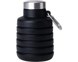 Beker-water kopje-Sportwaterfles-Opvouwbare Drinkfles 500ml-Siliconen Waterfles- Met Karabijnhaak - Waterfles-- Voor Sport, Reizen, Fitness en Camping - Zwart — cadeau in Sport & Outdoor