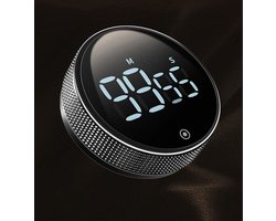 Digitale Kookwekker Zwart van METU-Online - Smart Timer - LED Display - Magnetisch met Handige Draaiknop - Barbecue kookwekker magneet - BBQ wekker — cadeau in Kookcadeaus