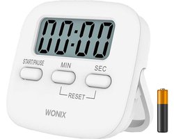 Wonix® kookwekker digitaal - Digitale timer - Magneet - Eierwekker - Wit — cadeau in Kookcadeaus