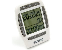 Digitale Klok/Stopwatch/keukentimer/keukenwekker - Drie-dubbele/Drievoudige Timer - Kookwekker met magneet — cadeau in Kookcadeaus