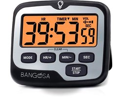 Bangosa Digitale Kookwekker – Keukenwekker Digitaal met Magneet – RVS Kookwekker Digitaal Timer Stopwatch – Magnetische Keuken Timer — cadeau in Kookcadeaus