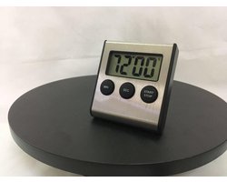 Kookwekkers - Digitale Timer met Magneet - 1 Stuks - LCD Scherm en RVS - Voor Koken en Bakken - Zilver — cadeau in Kookcadeaus