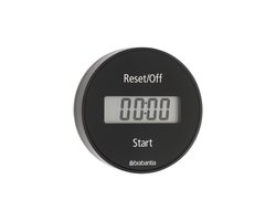 Brabantia Tasty+ Kookwekker - met Magneet - Dark Grey — cadeau in Kookcadeaus