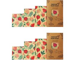 Bijenwas Doeken Set - Voedselwrap Herbruikbaar - Voedsel Verpakken - Milieuvriendelijk Alternatief - 3 Maten - Jungle Print — cadeau in Cadeau-ideeën