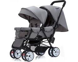Seastone - Tweelingkinderwagen - Tweelingwagen - Tweeling Buggy - Retourproduct - Ongebruikt - Verpakking geopend - Opvouwbaar - Meerdere Standen - 72 x 42 x 97 cm - Inclusief haakjes - Gratis Mosquito net — cadeau in Cadeau-ideeën
